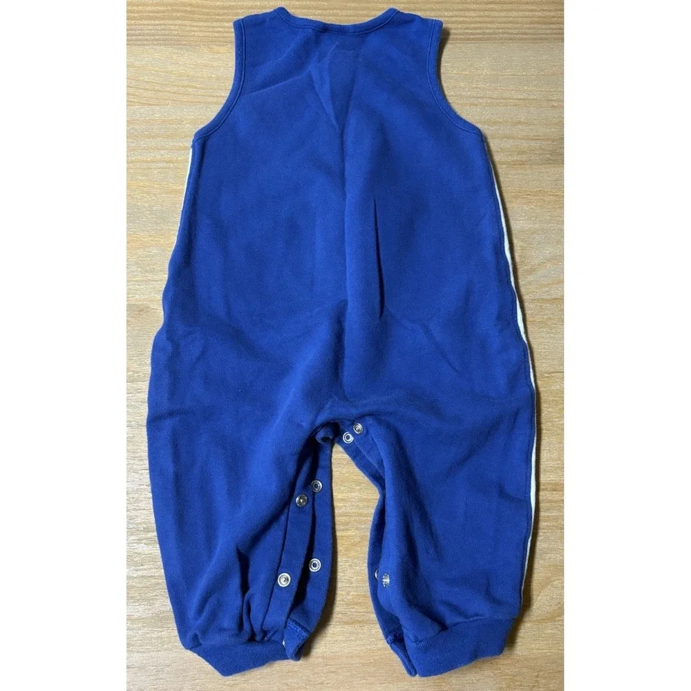 Vintage Oshkosh b'gosh 18m overalls jump bodysuit romper Blue Red Striped